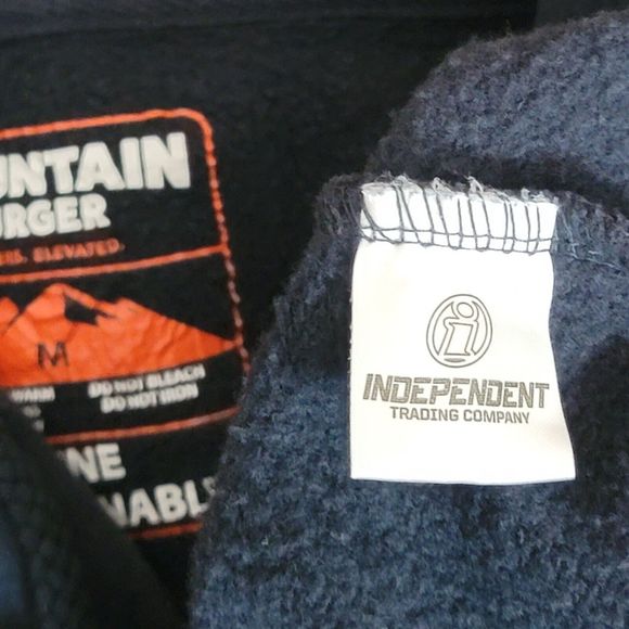 Mountain Burger Bend Oregon Hoodie Mens Medium Black Burgers Elevated - Picture 10 of 11